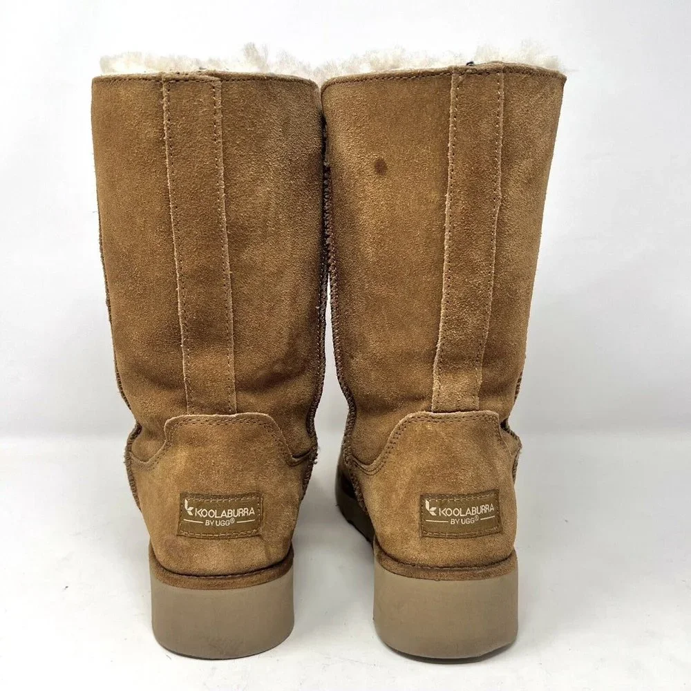 Koolaburra  UGG Women's Brown Shearling Boots‎ Size 7 Style #  1014301